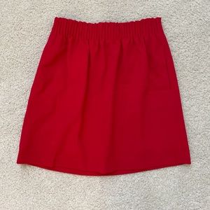 J. Crew Red Mini Skirt